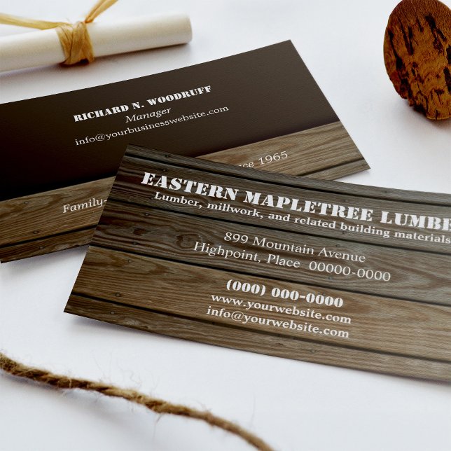 Visita Tarjeta de presentación Lumber (Lumber Business Card)