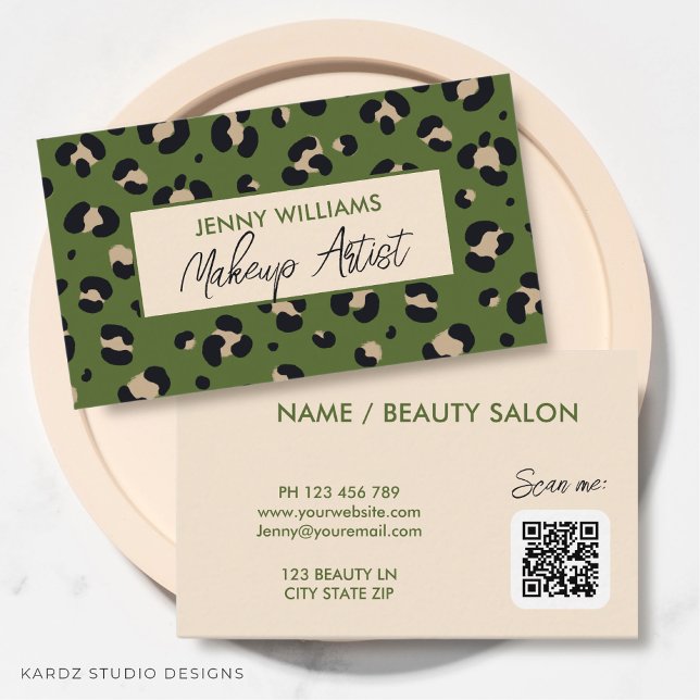 Visita Tarjeta de presentación "Make Up Artists" de moda (Make this trendy beauty salon or make-up artist business card to keep your business always present.)