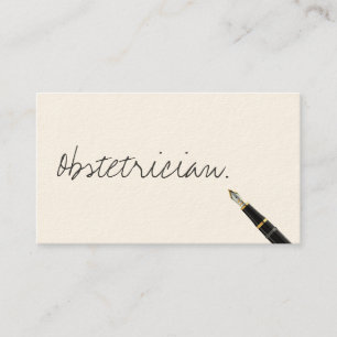 Visita Tarjeta de presentación manuscrita de Obstetricia