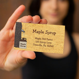 Visita Tarjeta de presentación Maple Syrup Jug Personaliz