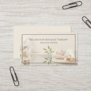 Visita Tarjeta de presentación Masaje Terapia Masaje Masa