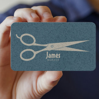 Visita Tarjeta de presentación masculina simple para pelu