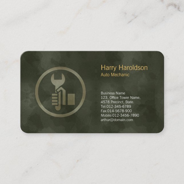 Visita Tarjeta de presentación mecánica automática de la  (Anverso)