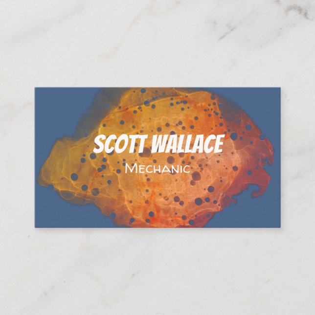 Visita Tarjeta de presentación mecánica de roya (Anverso)