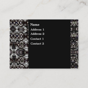 Visita Tarjeta de presentación metal negro plateado