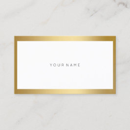 Visita Tarjeta de presentación metálica blanca mínima en 