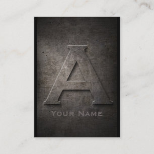 Visita Tarjeta de presentación Metalizado monogramada en 