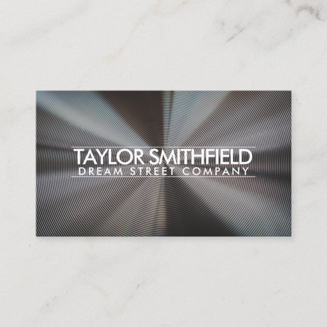 Visita Tarjeta de presentación Metalizado simple plateado (Anverso)