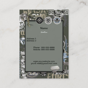 Visita Tarjeta de presentación militar