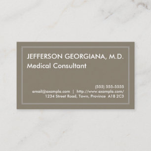 Visita Tarjeta de presentación mínima del asesor médic