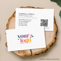 Tarjeta de presentación minimalista con código QR