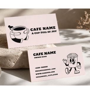 Visita Tarjeta de presentación minimalista de cafetería