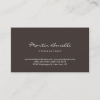 Tarjeta de presentación Minimalista en color marró