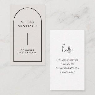 Visita Tarjeta de presentación Minimalista Gris Black Mod