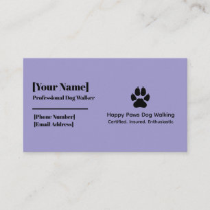 Visita Tarjeta de presentación minimalista Perro Paw Prin