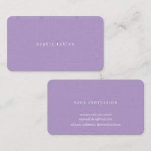 Visita Tarjeta de presentación minimalista púrpura pálido