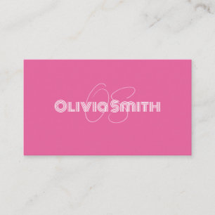 Visita Tarjeta de presentación Minimalista rosa simple y 