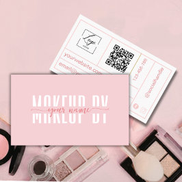 Visita Tarjeta de presentación minimalista rosa y blanca