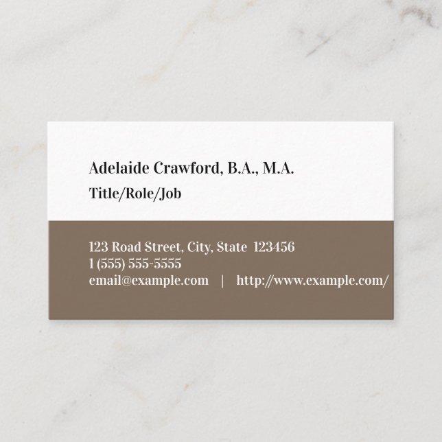 Visita Tarjeta de presentación minimalista y sencilla (Anverso)