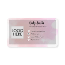 Tarjeta de presentación moderna con gradiente rosa