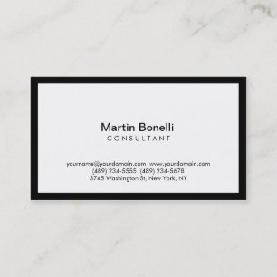 Visita Tarjeta de presentación moderna de borde blanco si
