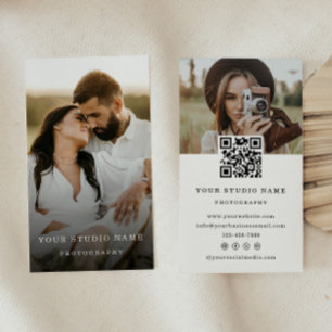 Visita Tarjeta de presentación moderna de código QR Minim