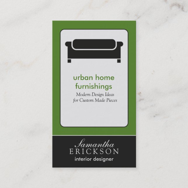 Visita Tarjeta de presentación moderna de diseño interior (Anverso)