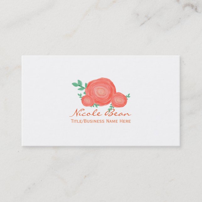 Visita Tarjeta de presentación moderna de flores florales (Anverso)