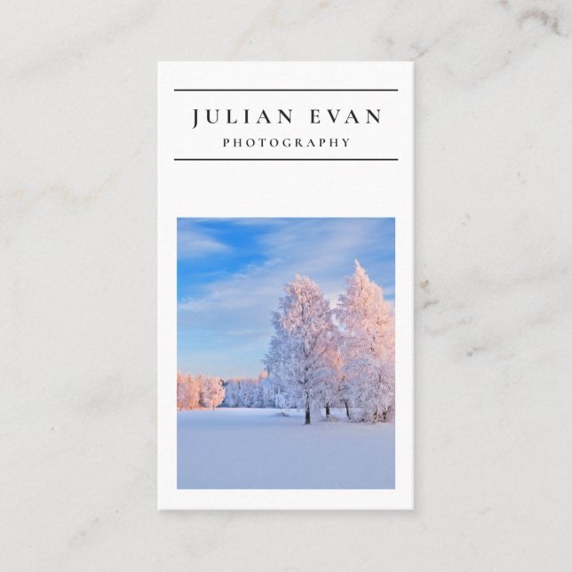 Visita Tarjeta de presentación moderna de fotografía limp (Anverso)