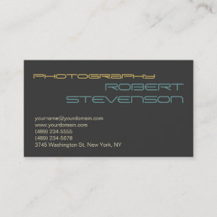 Visita Tarjeta de presentación moderna de fotografía simp