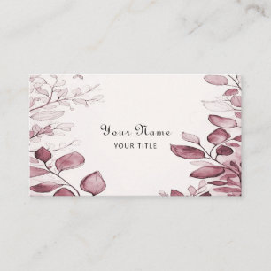 Visita Tarjeta de presentación moderna de hojas rojas