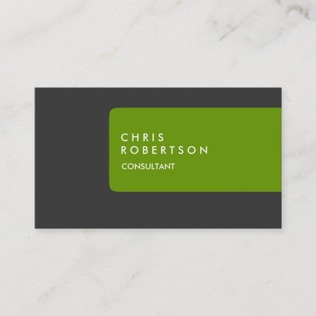 Visita Tarjeta de presentación moderna de raya verde gris (Anverso)
