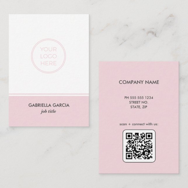 Visita Tarjeta de presentación moderna de Rubor con logot (Anverso / Reverso)