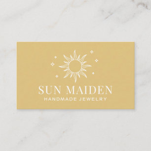 Visita Tarjeta de presentación moderna de Sun amarillo