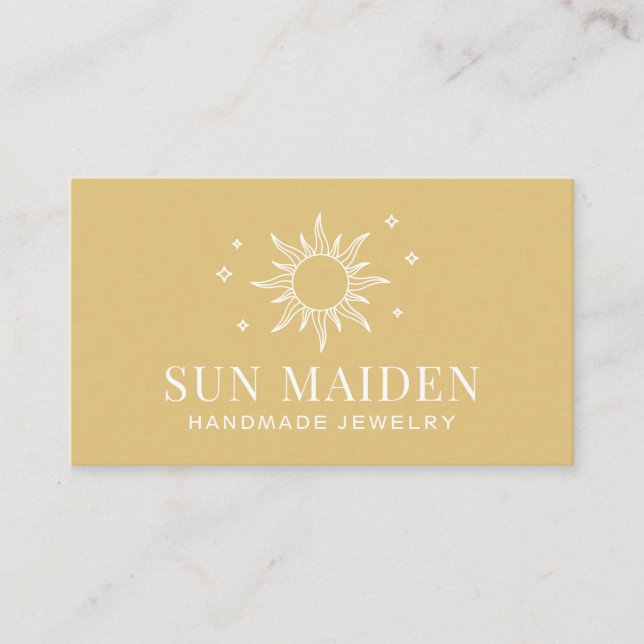 Visita Tarjeta de presentación moderna de Sun amarillo (Anverso)