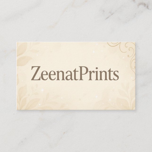 Visita Tarjeta de presentación moderna de ZeenatPrints (Anverso)