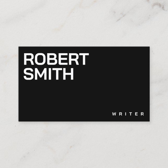 Visita Tarjeta de presentación moderna en blanco y negro (Anverso)