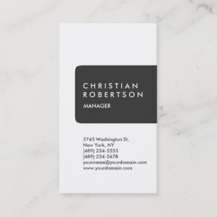 Visita Tarjeta de presentación moderna gris y gris de ten