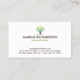 Visita Tarjeta de presentación MODERNA MARRÓN/VERDE