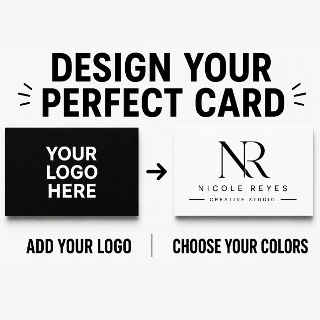 Visita Tarjeta de presentación moderna personalizada en b (YOUR LOGO HERE BUSINESS CARD)