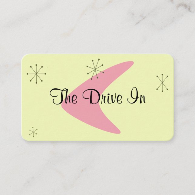 Visita Tarjeta de presentación moderna Retro Mid Century (Anverso)