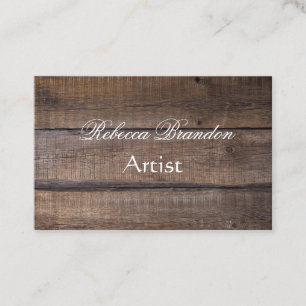 Visita Tarjeta de presentación moderna Rustic Wood Signa