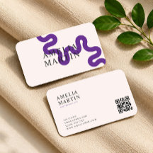 tarjeta de presentación moderna simple con toque d