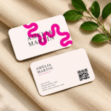 tarjeta de presentación moderna simple con toque r