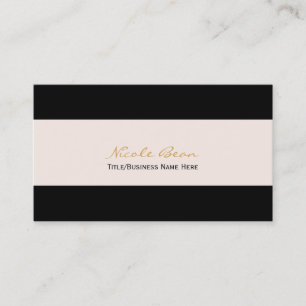 Visita Tarjeta de presentación moderna y chic en negro y 