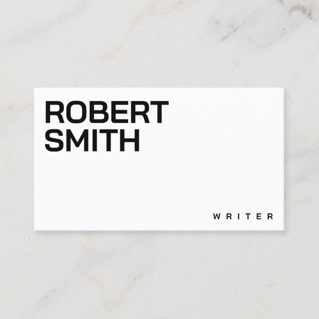 Visita Tarjeta de presentación moderna y sencilla en blan (Anverso)