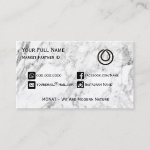 Visita Tarjeta de presentación MONAT Gray Marble