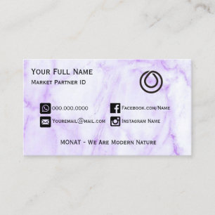 Visita Tarjeta de presentación MONAT Purple Marble