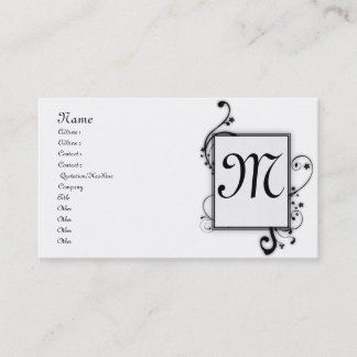 Visita Tarjeta de presentación monogramada