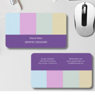 Visita Tarjeta de Presentación Morada Moderna y Elegante